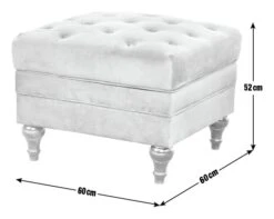 Habitat Chesterfield Velvet Storage Footstool - Blue 8 Habitat Chesterfield Velvet Storage Footstool - Blue -Habitat Store 3369683 R E001