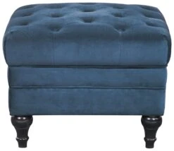 Habitat Chesterfield Velvet Storage Footstool - Blue 9 Habitat Chesterfield Velvet Storage Footstool - Blue -Habitat Store 3369683 R Z002A