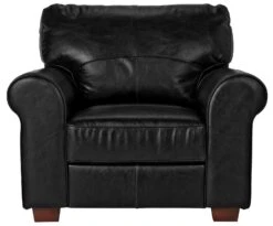 Habitat Salisbury Leather Armchair - Black -Habitat Store 3384400 R Z015A