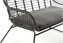 Habitat Ross Rattan Effect Garden Bench - Black 9 Habitat Ross Rattan Effect Garden Bench - Black -Habitat Store 3425541 R Z003A