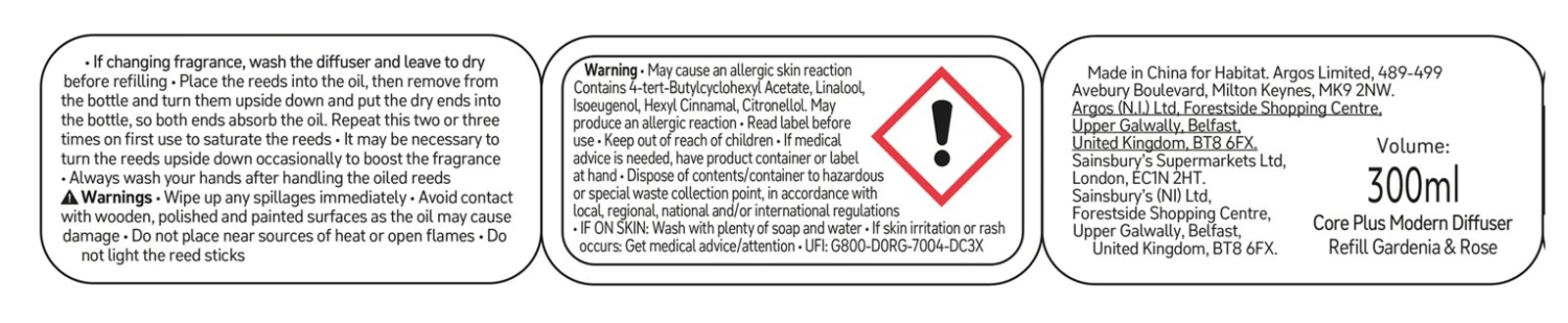 Habitat 300ml Diffuser Refill - Gardenia & Rose 3 Habitat 300ml Diffuser Refill - Gardenia & Rose - Image 3