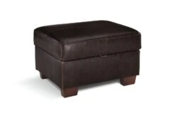 Habitat Salisbury Leather Storage Footstool - Chocolate -Habitat Store 3458673 R Z002A