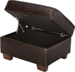 Habitat Salisbury Leather Storage Footstool - Chocolate -Habitat Store 3458673 R Z003A