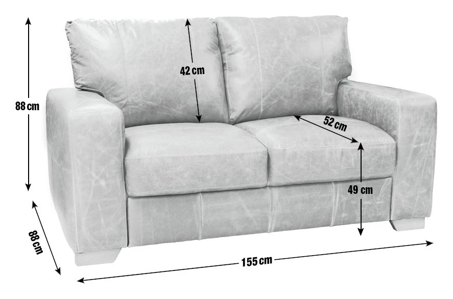 Habitat Eton Leather 2 Seater Sofa - Tan 3 Habitat Eton Leather 2 Seater Sofa - Tan - Image 3