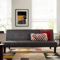 Habitat Patsy 2 Seater Clic Clac Sofa Bed - Charcoal 10 Habitat Patsy 2 Seater Clic Clac Sofa Bed - Charcoal -Habitat Store 3578704 R Z001C