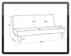 Habitat Patsy 2 Seater Clic Clac Sofa Bed - Charcoal 14 Habitat Patsy 2 Seater Clic Clac Sofa Bed - Charcoal -Habitat Store 3578704 R Z020A