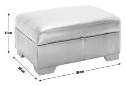 Habitat Eton Leather Storage Ottoman Footstool - Tan -Habitat Store 3594630 R E001