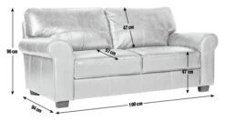Habitat Salisbury Leather 3 Seater Sofa - Tan -Habitat Store 3596449 R E001