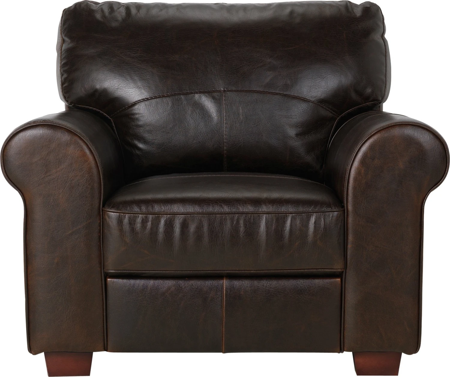 Habitat Salisbury Leather Armchair - Chocolate 1 Habitat Salisbury Leather Armchair - Chocolate