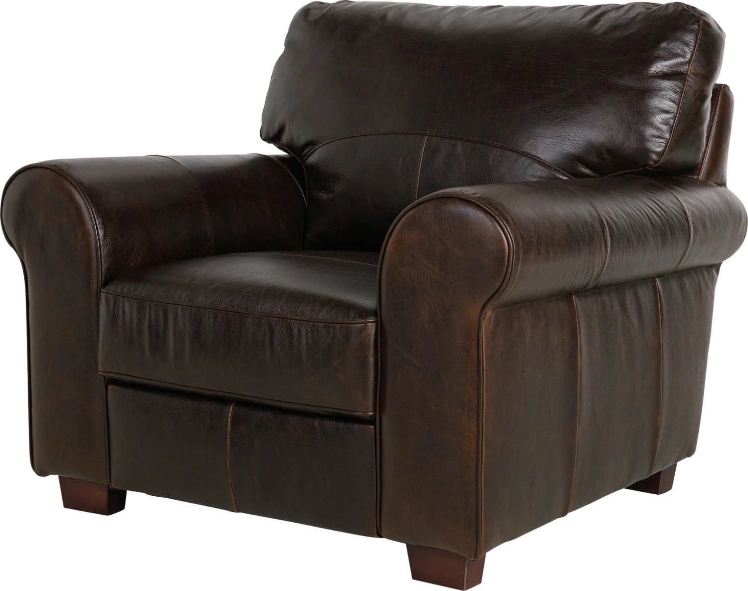 Habitat Salisbury Leather Armchair - Chocolate 6 Habitat Salisbury Leather Armchair - Chocolate - Image 6