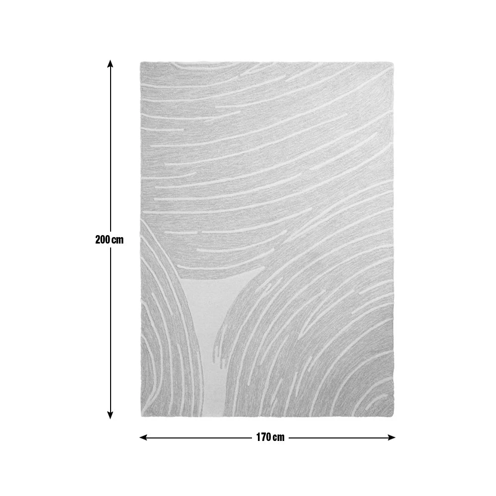 Habitat Hand Tufted Wool & Cotton Rug - Natural -120X170cm 6 Habitat Hand Tufted Wool & Cotton Rug - Natural -120X170cm - Image 6