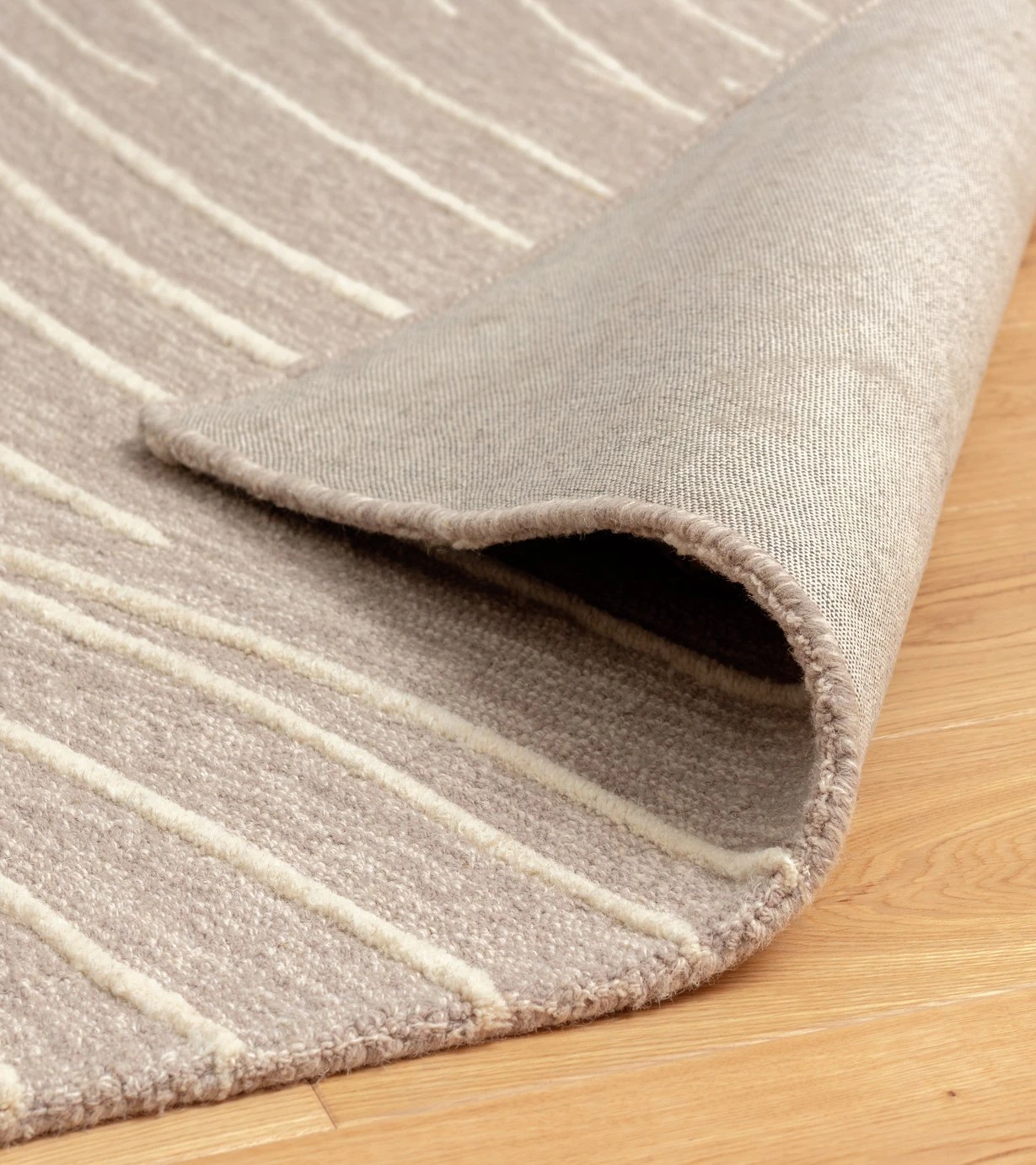 Habitat Hand Tufted Wool & Cotton Rug - Natural -120X170cm 5 Habitat Hand Tufted Wool & Cotton Rug - Natural -120X170cm - Image 5