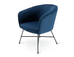 Habitat Jax Velvet Accent Chair - Navy -Habitat Store 4016234 R Z002A