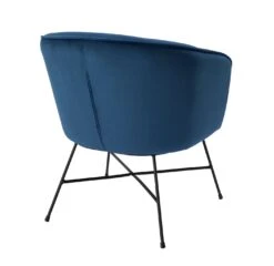 Habitat Jax Velvet Accent Chair - Navy -Habitat Store 4016234 R Z003A