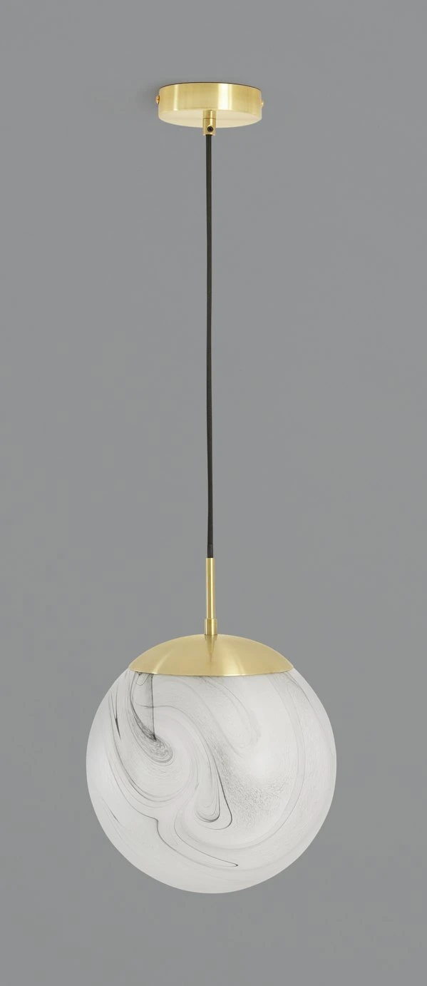 Habitat Tires Alabaster Ceiling Pendant Light -Brushed Brass 4 Habitat Tires Alabaster Ceiling Pendant Light -Brushed Brass - Image 4