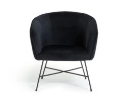 Habitat Jax Velvet Accent Chair - Black