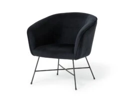 Habitat Jax Velvet Accent Chair - Black -Habitat Store 4335135 R Z002A