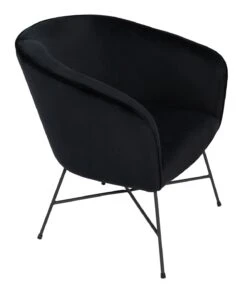 Habitat Jax Velvet Accent Chair - Black -Habitat Store 4335135 R Z004A