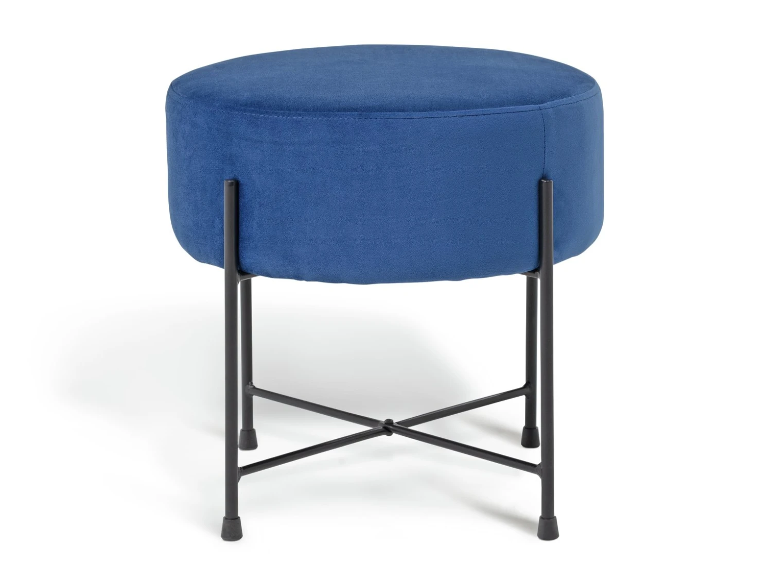 Habitat Jax Velvet Footstool - Navy 1 Habitat Jax Velvet Footstool - Navy