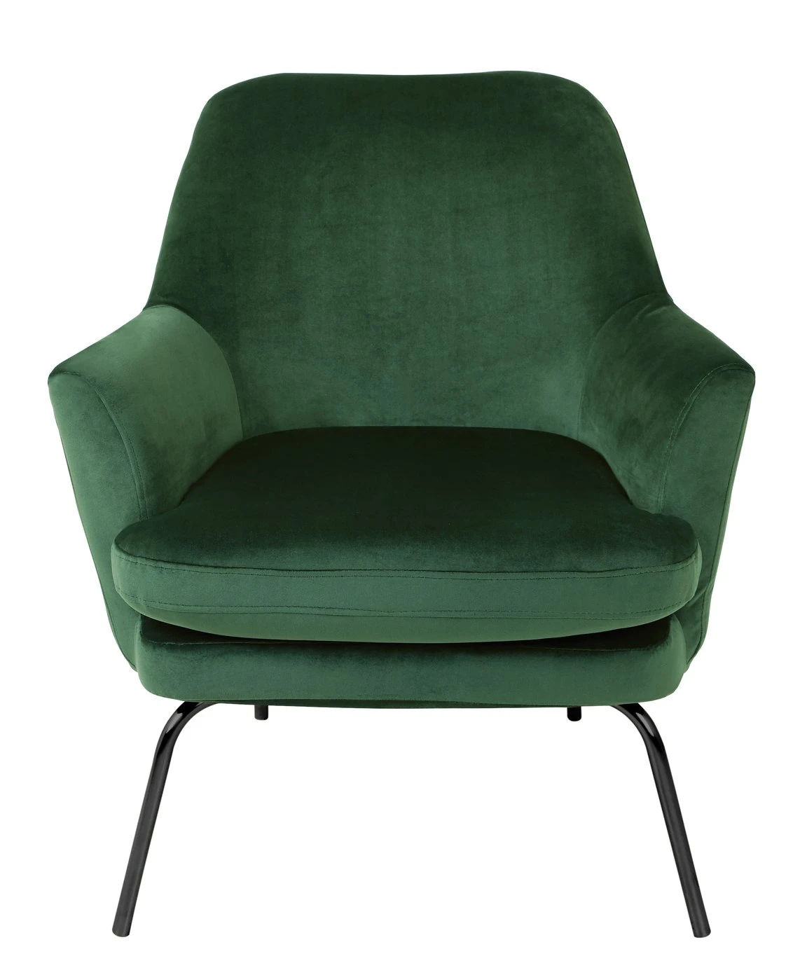 Habitat Celine Velvet Accent Chair - Green 1 Habitat Celine Velvet Accent Chair - Green