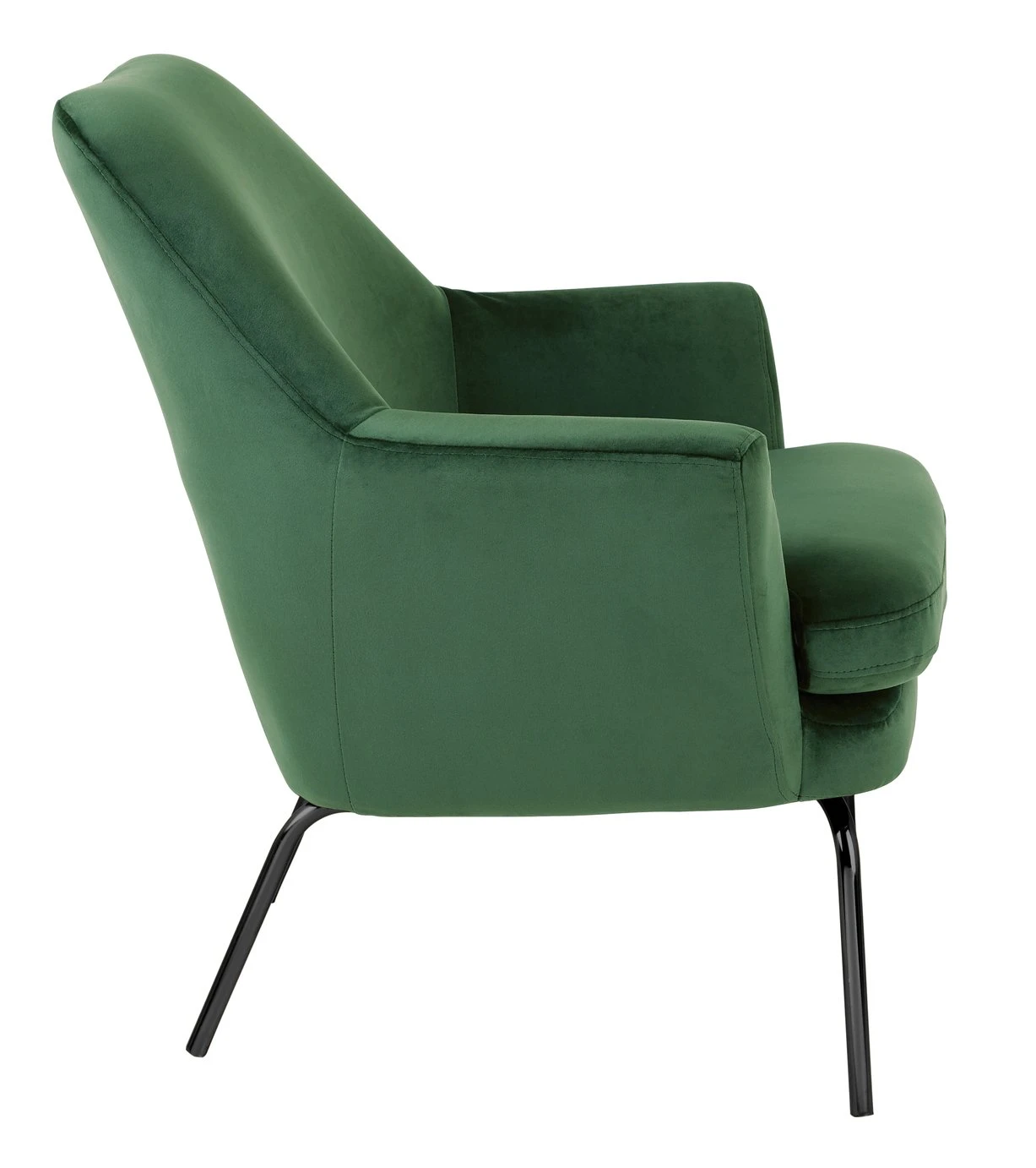Habitat Celine Velvet Accent Chair - Green 3 Habitat Celine Velvet Accent Chair - Green - Image 3