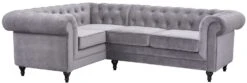 Habitat Chesterfield Right Hand Corner Sofa-Light Grey