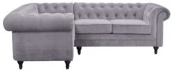 Habitat Chesterfield Right Hand Corner Sofa-Light Grey -Habitat Store 4468916 R Z003A