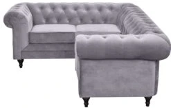 Habitat Chesterfield Right Hand Corner Sofa-Light Grey -Habitat Store 4468916 R Z004A