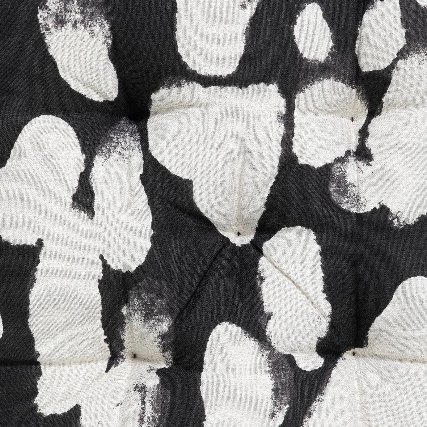 Habitat Ink Print Pack Of 2 Seat Cushions - White And Black 3 Habitat Ink Print Pack Of 2 Seat Cushions - White And Black - Image 3