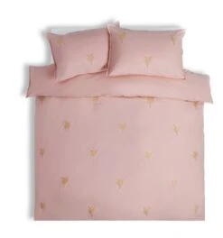 Habitat Embroidered Palm Pink Bedding Set - Single 7 Habitat Embroidered Palm Pink Bedding Set - Single -Habitat Store 4529556 R Z002A