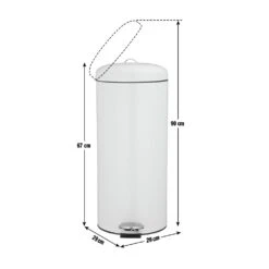 Habitat 30 Litre Round Kitchen Pedal Bin - Matt Cream -Habitat Store 4544483 R Z020A