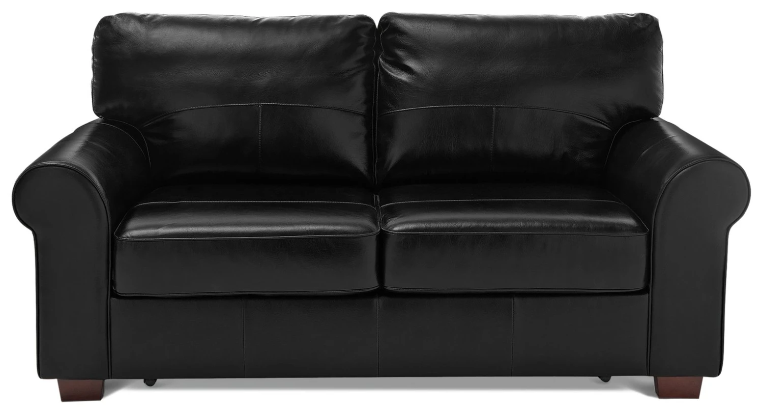 Habitat Salisbury 2 Seater Leather Sofa Bed - Black 1 Habitat Salisbury 2 Seater Leather Sofa Bed - Black