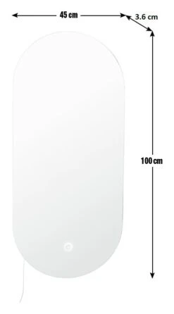 Habitat Large Vertical Backlight LED Mirror - White 9 Habitat Large Vertical Backlight LED Mirror - White -Habitat Store 4564401 R E001