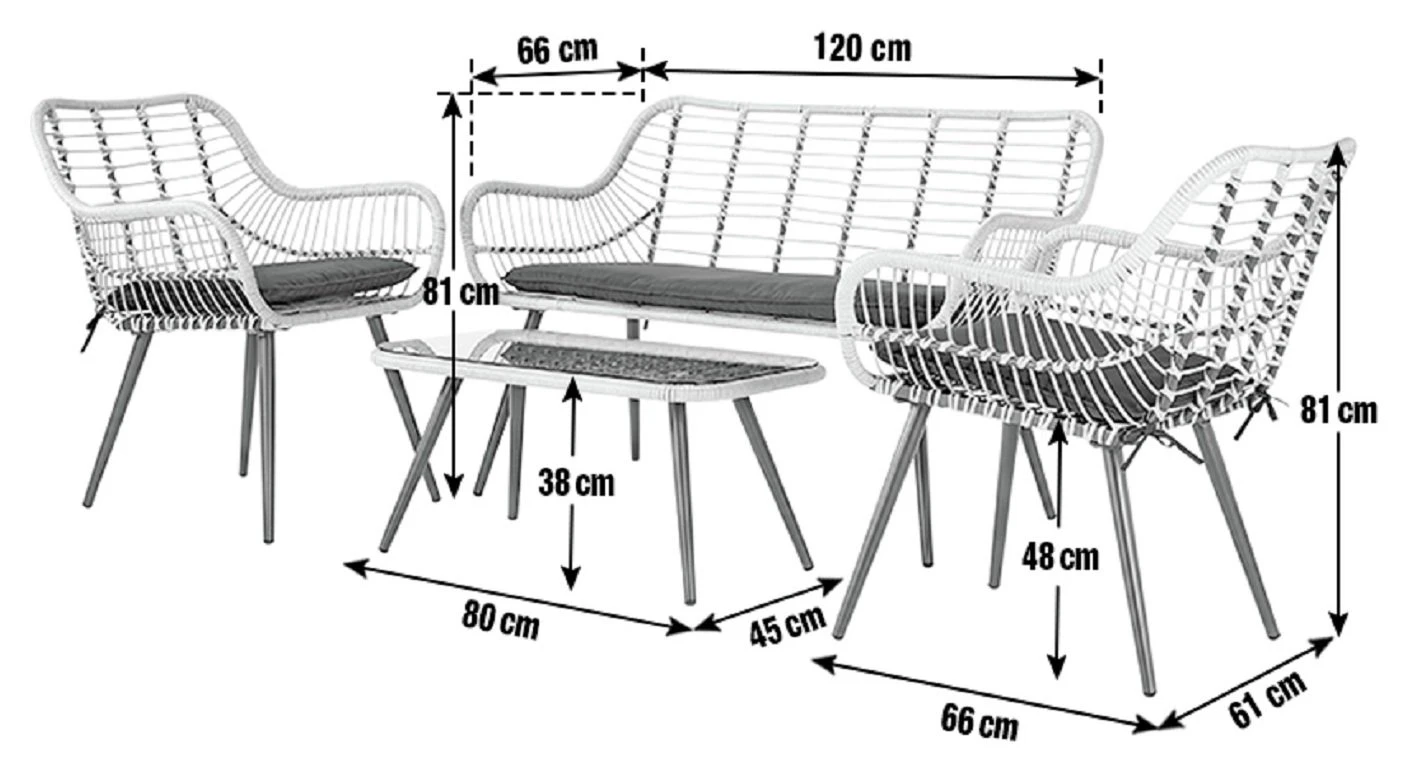 Habitat 4 Seater Bamboo Effect Garden Sofa Set 3 Habitat 4 Seater Bamboo Effect Garden Sofa Set - Image 3