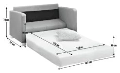 Habitat Lucy 2 Seater Fabric Sofa Bed - Grey -Habitat Store 4627001 R E001