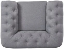 Habitat Chesterfield Fabric Armchair - Light Grey -Habitat Store 4630531 R Z005A