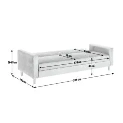 Habitat Brooks Clic Clac Fabric Sofa Bed - Grey 9 Habitat Brooks Clic Clac Fabric Sofa Bed - Grey -Habitat Store 4665537 R E001