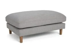 Habitat Salome Fabric Ottoman Footstool - Light Grey -Habitat Store 4743693 R Z002A