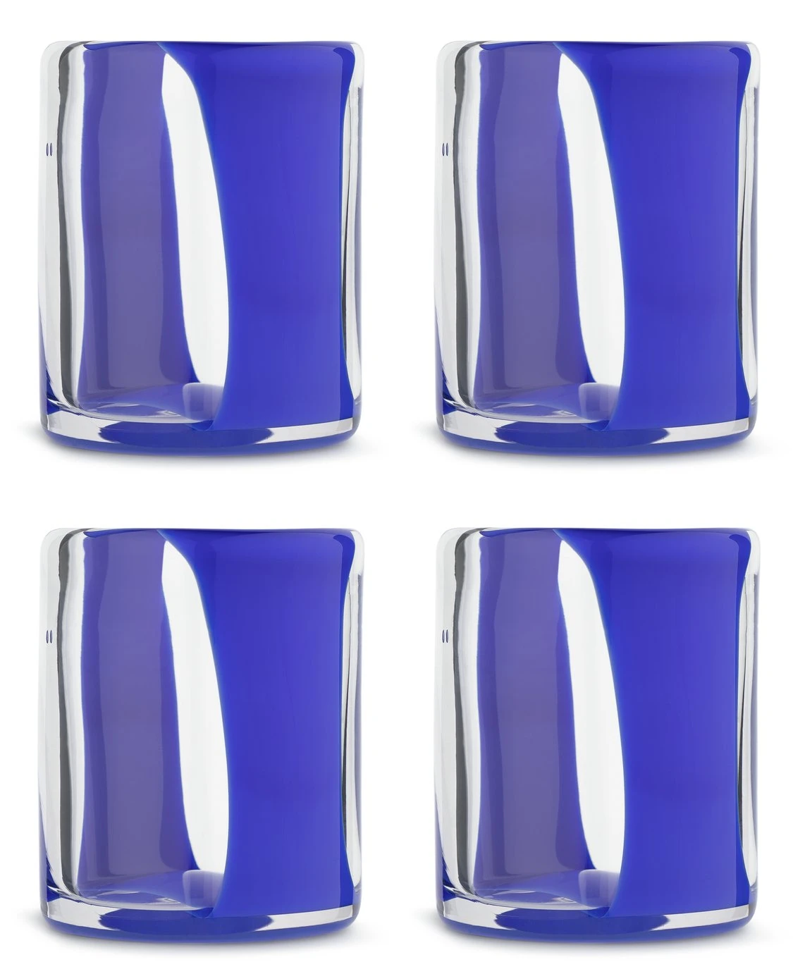 Habitat Art Glass Set Of 4 Tumblers 1 Habitat Art Glass Set Of 4 Tumblers