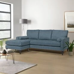 Habitat Hudson Fabric Corner Chaise Sofa - Linnet 10 Habitat Hudson Fabric Corner Chaise Sofa - Linnet -Habitat Store 4847575 R Z001C
