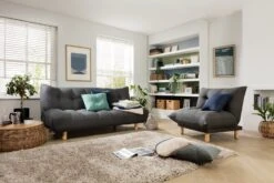 Habitat Kota 3 Seater Fabric Clic Clac Sofa Bed - Charcoal -Habitat Store 5017737 R Z003C