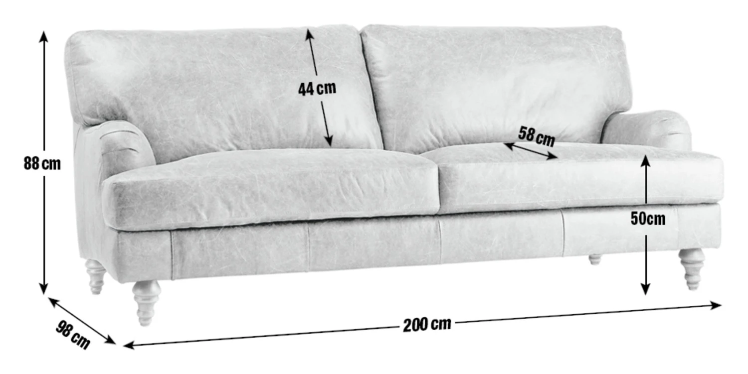 Habitat Livingston Leather 3 Seater Sofa - Tan 4 Habitat Livingston Leather 3 Seater Sofa - Tan - Image 4