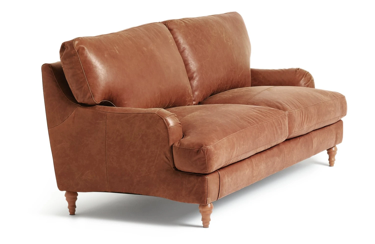 Habitat Livingston Leather 3 Seater Sofa - Tan 7 Habitat Livingston Leather 3 Seater Sofa - Tan - Image 7