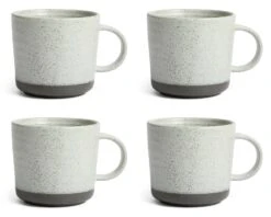 Habitat Textured Ripple Set Of 4 Mugs - Neutral