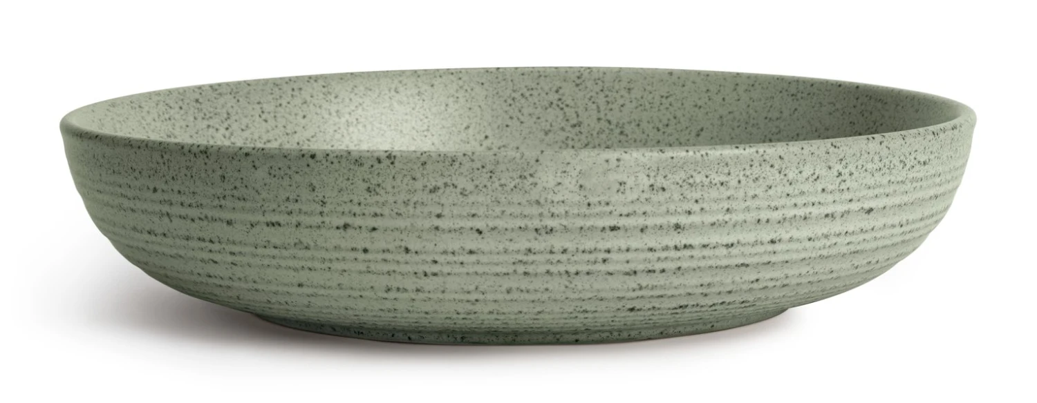 Habitat Textured Ripple 4 Piece Stoneware Pasta Bowls - Sage 7 Habitat Textured Ripple 4 Piece Stoneware Pasta Bowls - Sage - Image 7