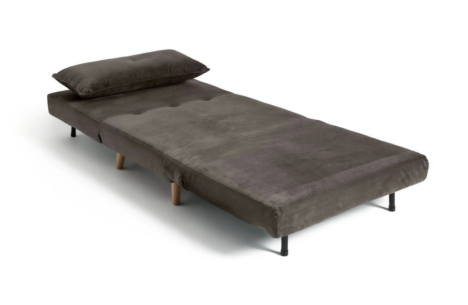 Habitat Roma Single Velvet Chairbed - Charcoal 3 Habitat Roma Single Velvet Chairbed - Charcoal - Image 3