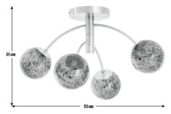 Habitat Hayle Tortoise Shell 4 Light Ceiling Light - Brass -Habitat Store 5792571 R E001