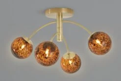 Habitat Hayle Tortoise Shell 4 Light Ceiling Light - Brass -Habitat Store 5792571 R Z005A