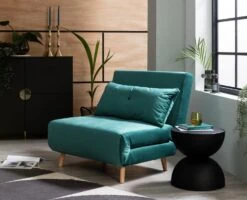 Habitat Roma Single Velvet Chairbed - Teal -Habitat Store 5828108 R Z005A