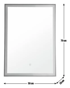 Habitat Rectangle Backlight LED Mirror - Black -Habitat Store 6025601 R E001